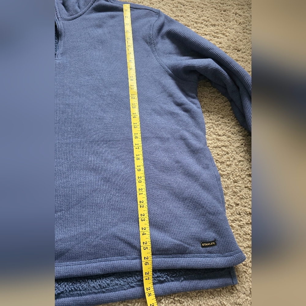 Stanley Men's Quarter Zip-Up Sherpa in Indigo Blue XL - Picture 6 of 6